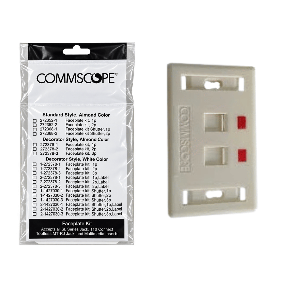 Mặt Nạ Mạng CommScope 2 Port Hình Chữ Nhật