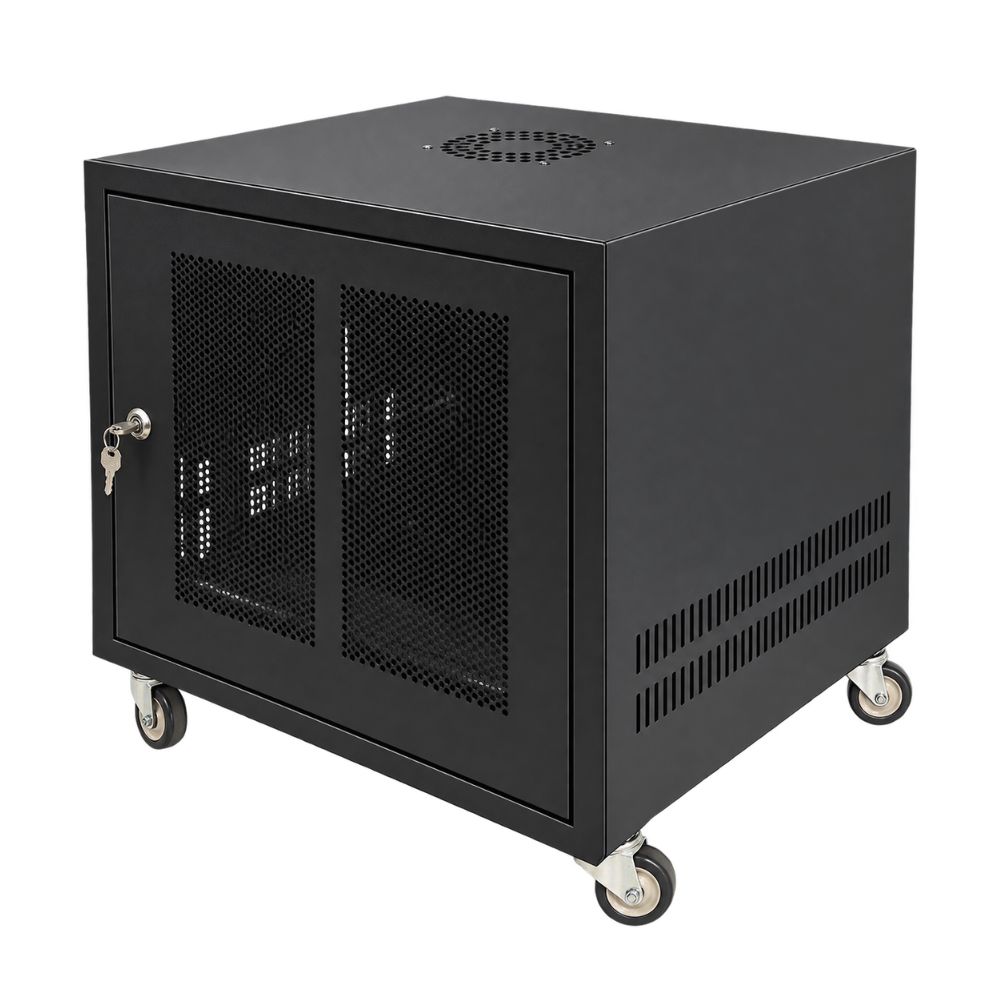 Tủ Rack PANARACK 12U D600 620x550x600mm Hàn Liền Có Bánh Xe